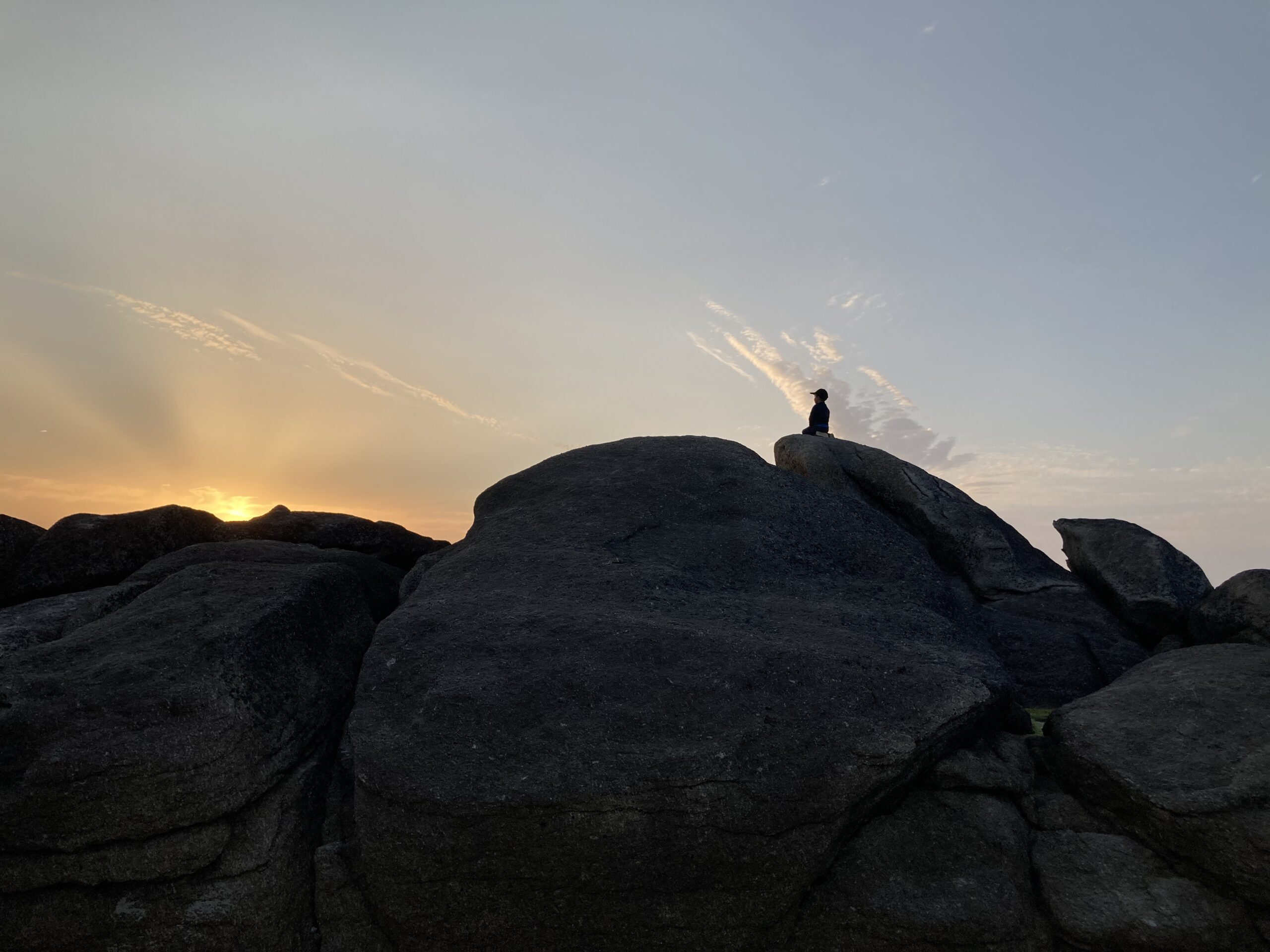 Séance d&rsquo;escalade au coucher de soleil